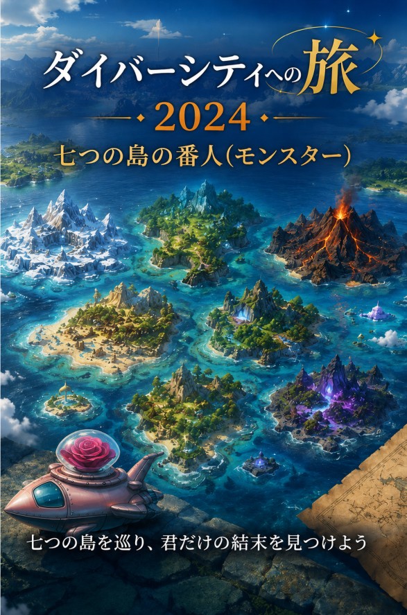 ダイバーシティーへの旅 2024 七つの島の番人（モンスター）。七つの島を巡り、君だけの結末を見つけよう。